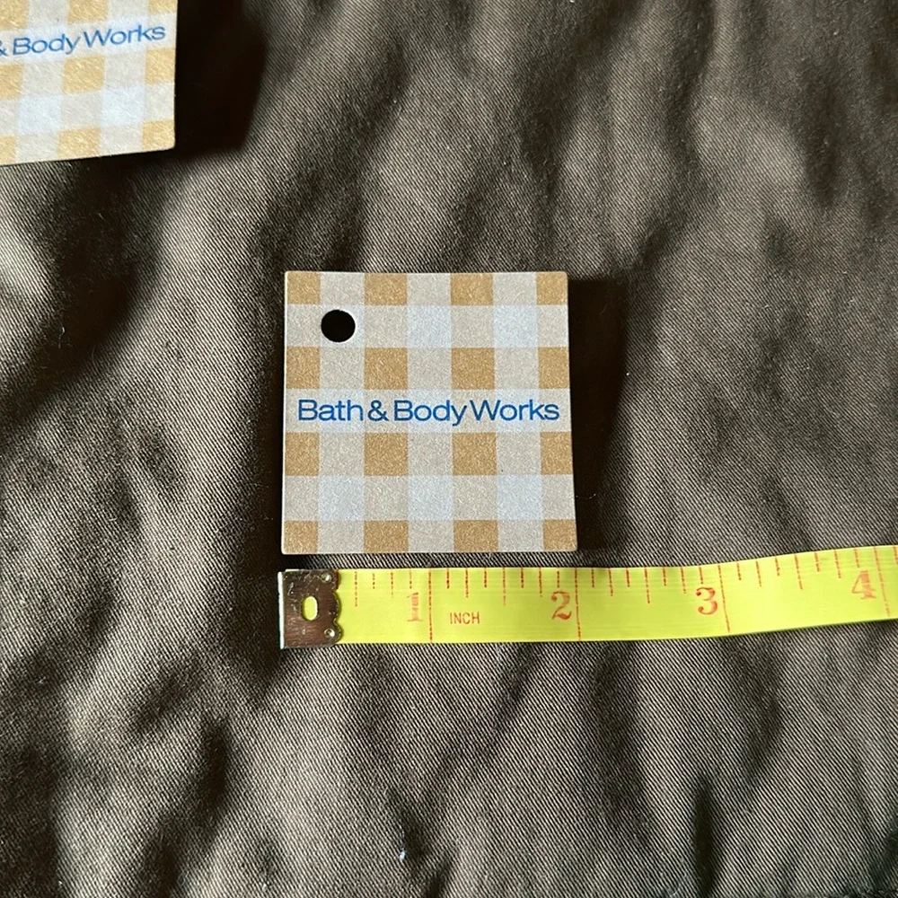 Bath & Body Works Small Cardboard Gingham Gift Tags